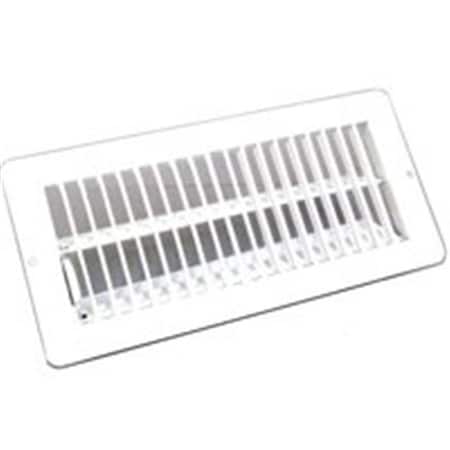 Us Hardware United States Hardware V-103WB 4 x 10 in. White Metal Register 6444293